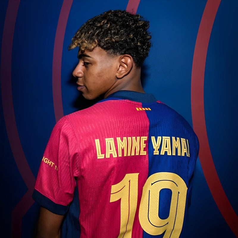 CAMISETA BARCELONA I 24/25 - LAMINE YAMAL 19 - HOMBRE CON PARCHE CHAMPIONS LEAGUE