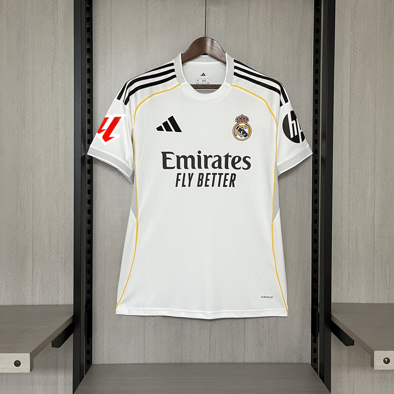 CAMISETA REAL MADRID I 25/26 HOMBRE - CON PARCHES LALIGA -  LANZAMIENTO