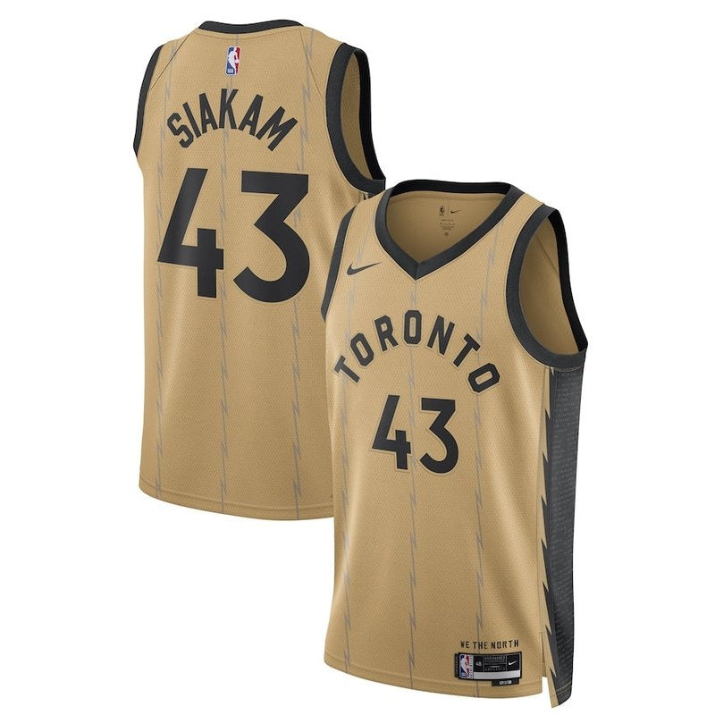 CAMISETA NBA PASCAL SIAKAM - TORONTO RAPTORS - 23/24 - ORO - EDICIÓN CIUDAD