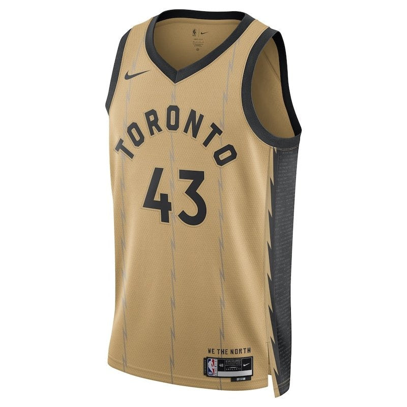 CAMISETA NBA PASCAL SIAKAM - TORONTO RAPTORS - 23/24 - ORO - EDICIÓN CIUDAD