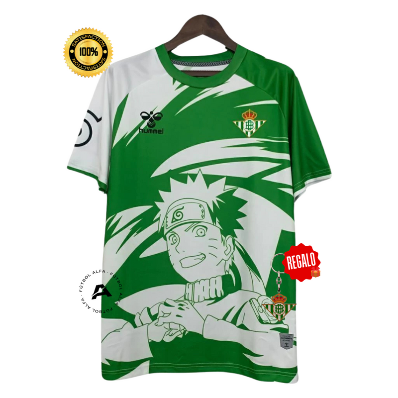 CAMISETA BETIS NARUTO 25/26 HOMBRE - VERDE Y BLANCA