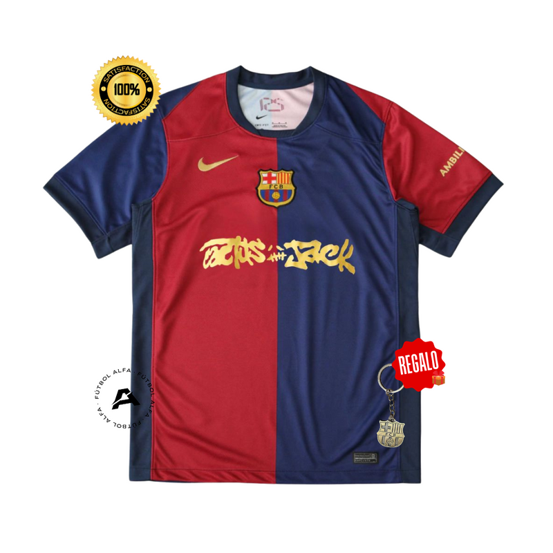 CAMISETA BARCELONA X TRAVIS SCOTT 2025 – HOMBRE - LANZAMIENTO - (VERSIÓN FAN)