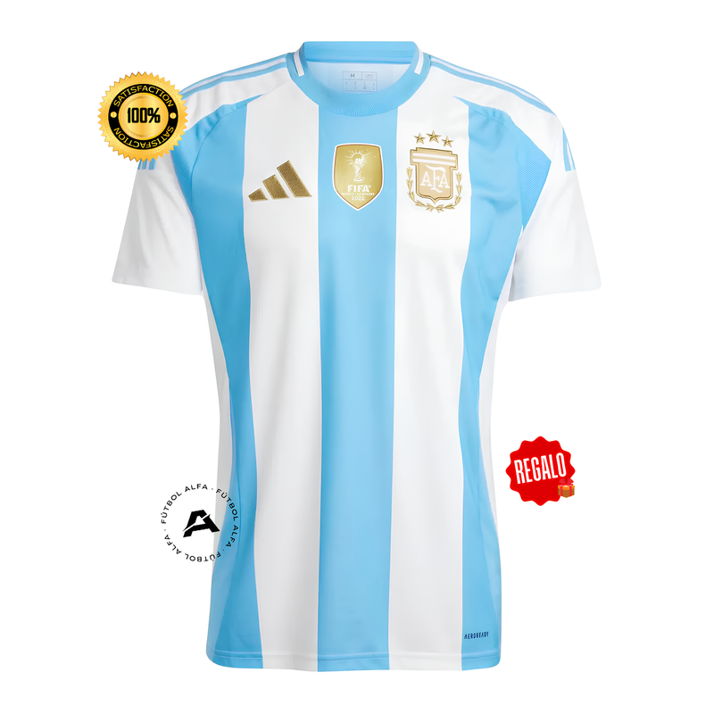CAMISETA ARGENTINA I 2024/25 HOMBRE - CON PARCHE - CAMPEÓN COPA DEL MUNDO