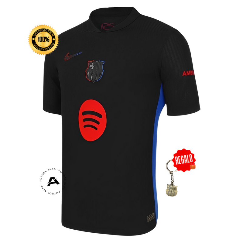 CAMISETA BARCELONA II 24 25 VERSION JUGADOR LAMINE YAMAL 19 HOMBRE CON PARCHE CHAMPIONS LEAGUE