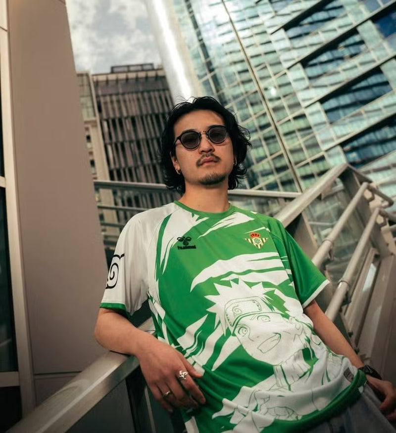 CAMISETA BETIS NARUTO 25/26 HOMBRE - VERDE Y BLANCA